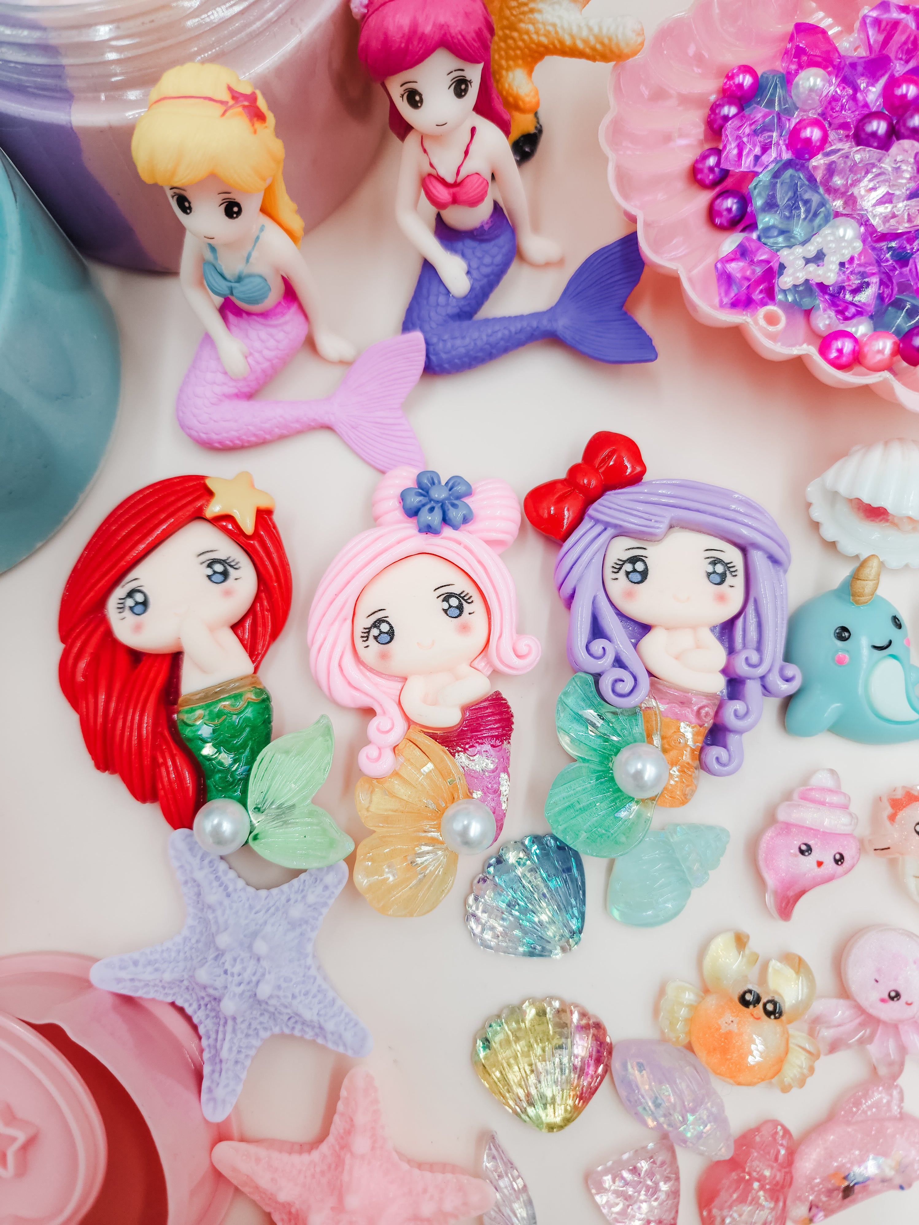 Dreamy Mermaid Small World Sensory Play Playdough Kit | Love and Giggles